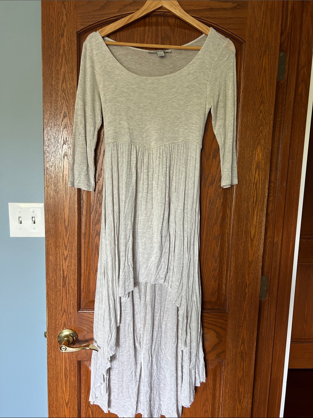 Forever 21 Light Gray High-Low Knit Dress